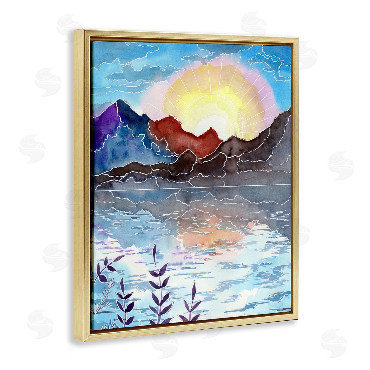Sebastian Grafmann Mountain Lake Nature Outline