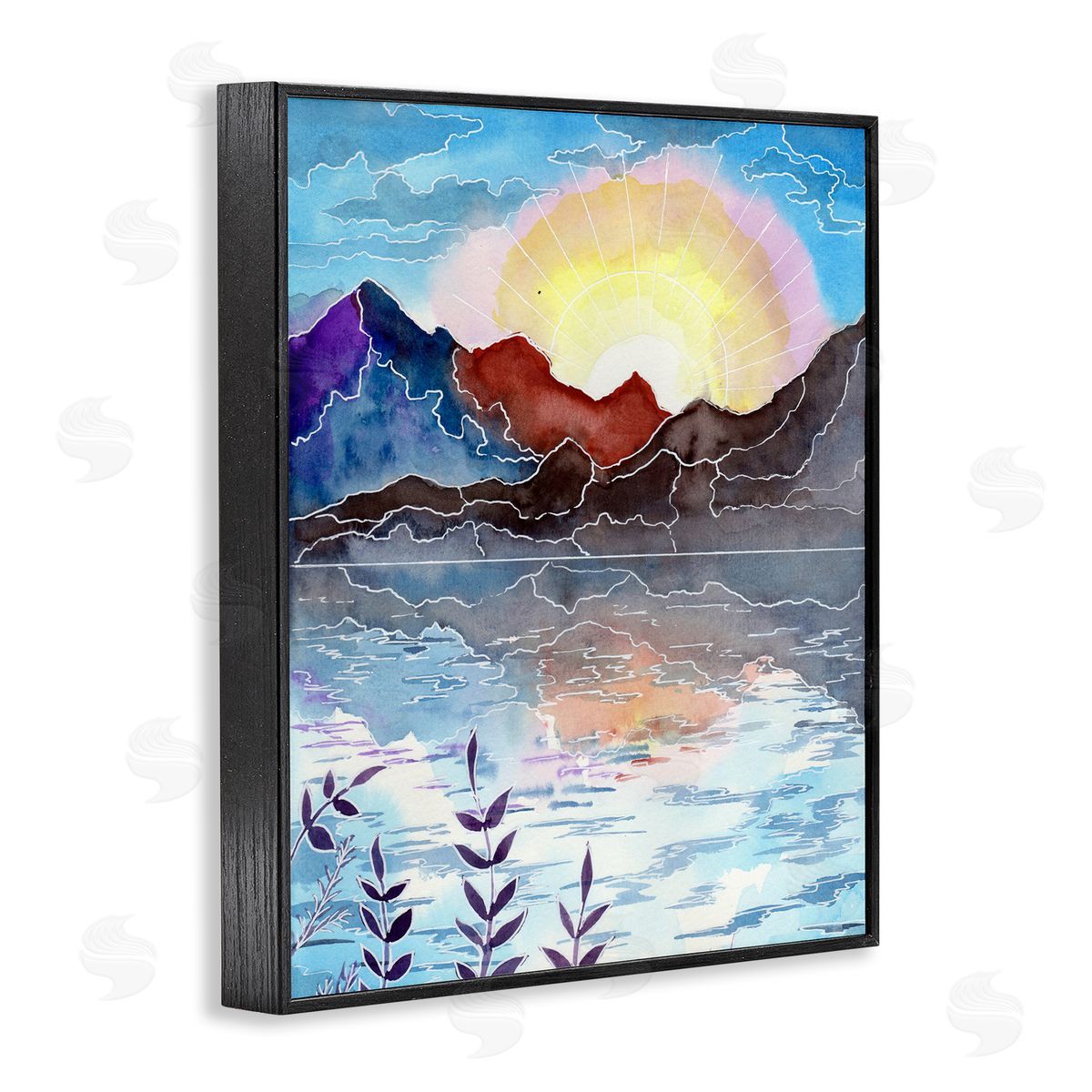 Sebastian Grafmann Mountain Lake Nature Outline