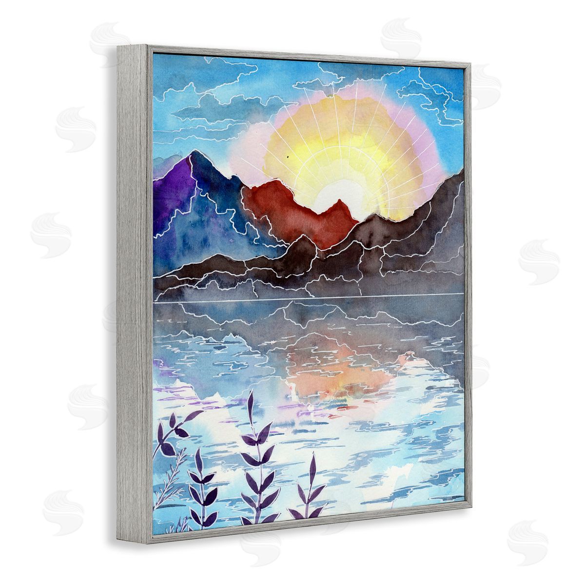 Sebastian Grafmann Mountain Lake Nature Outline