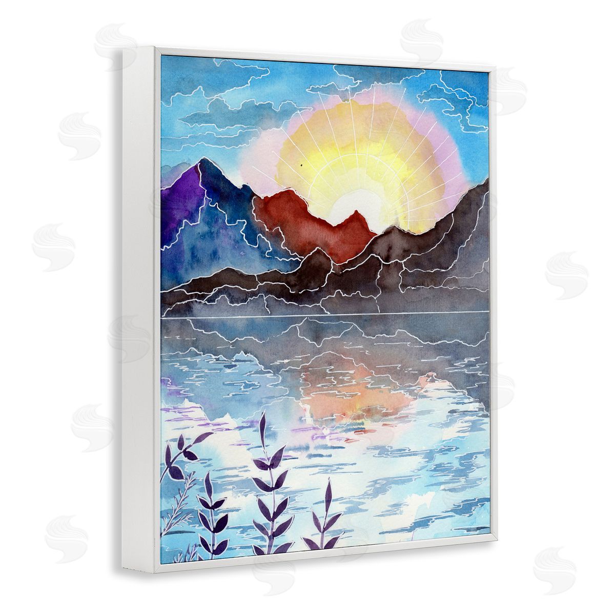Sebastian Grafmann Mountain Lake Nature Outline