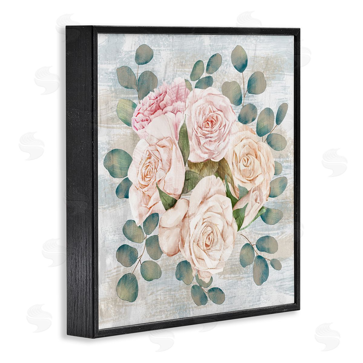 Ziwei Li Rustic Country Roses Arrangement Black Framed Glicee Wall Art Print