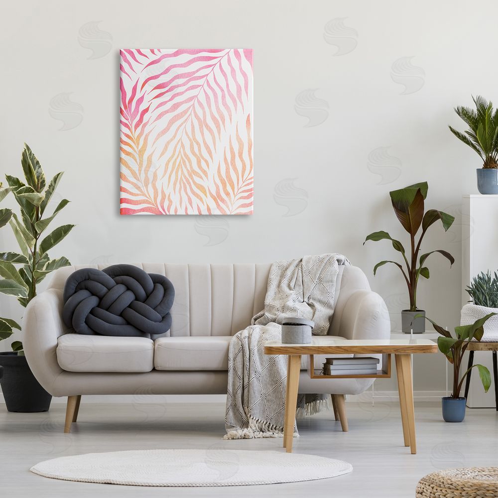 Ziwei Li Vivid Pink Wavy Leaves
