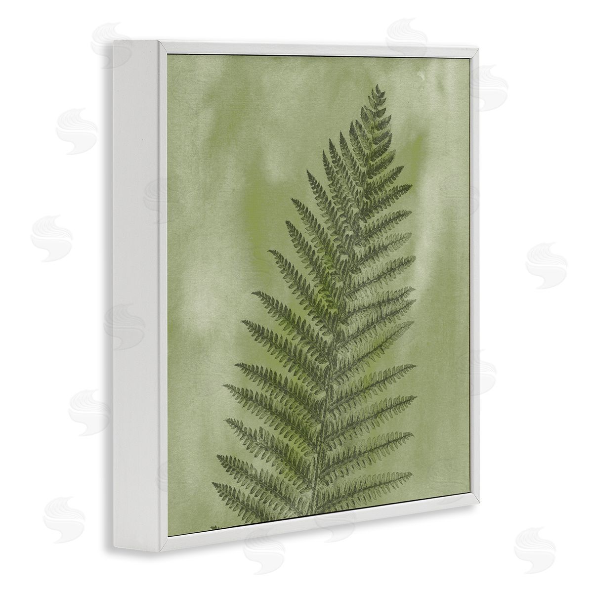 Ziwei Li Wild Nature Fern Leaf  White Framed Glicee Wall Art Print