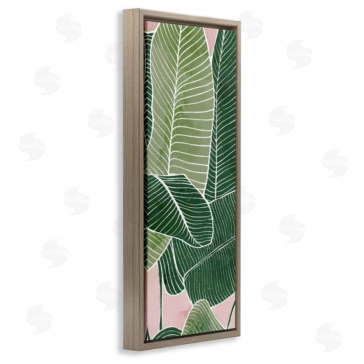 Ziwei Li Pink Tropical Patterned Leaves