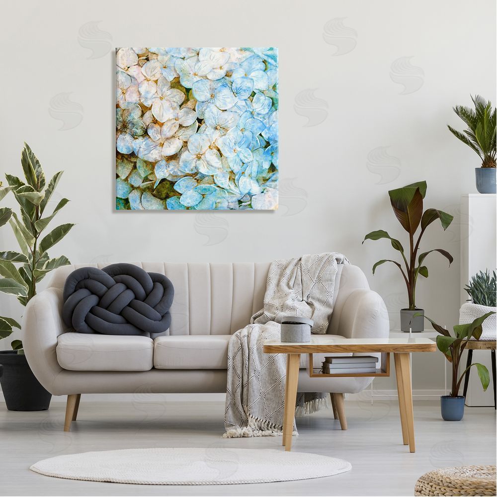 Ziwei Li Country Blooming Hydrangeas Canvas Wall Art in Room