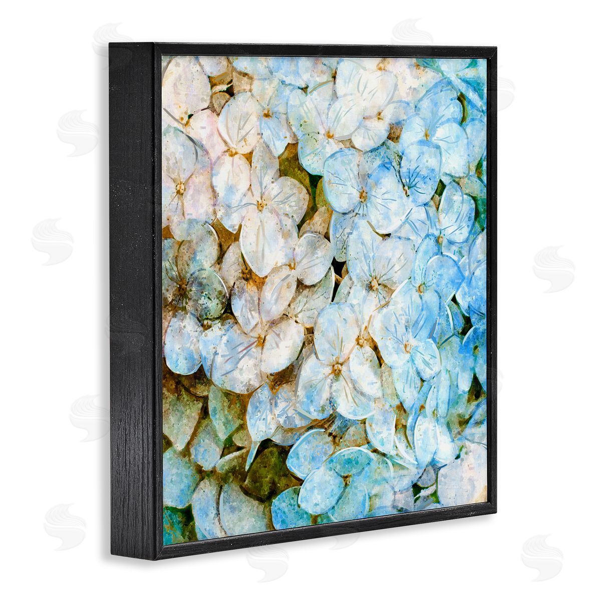 Ziwei Li Country Blooming Hydrangeas Black Framed Glicee Wall Art Print