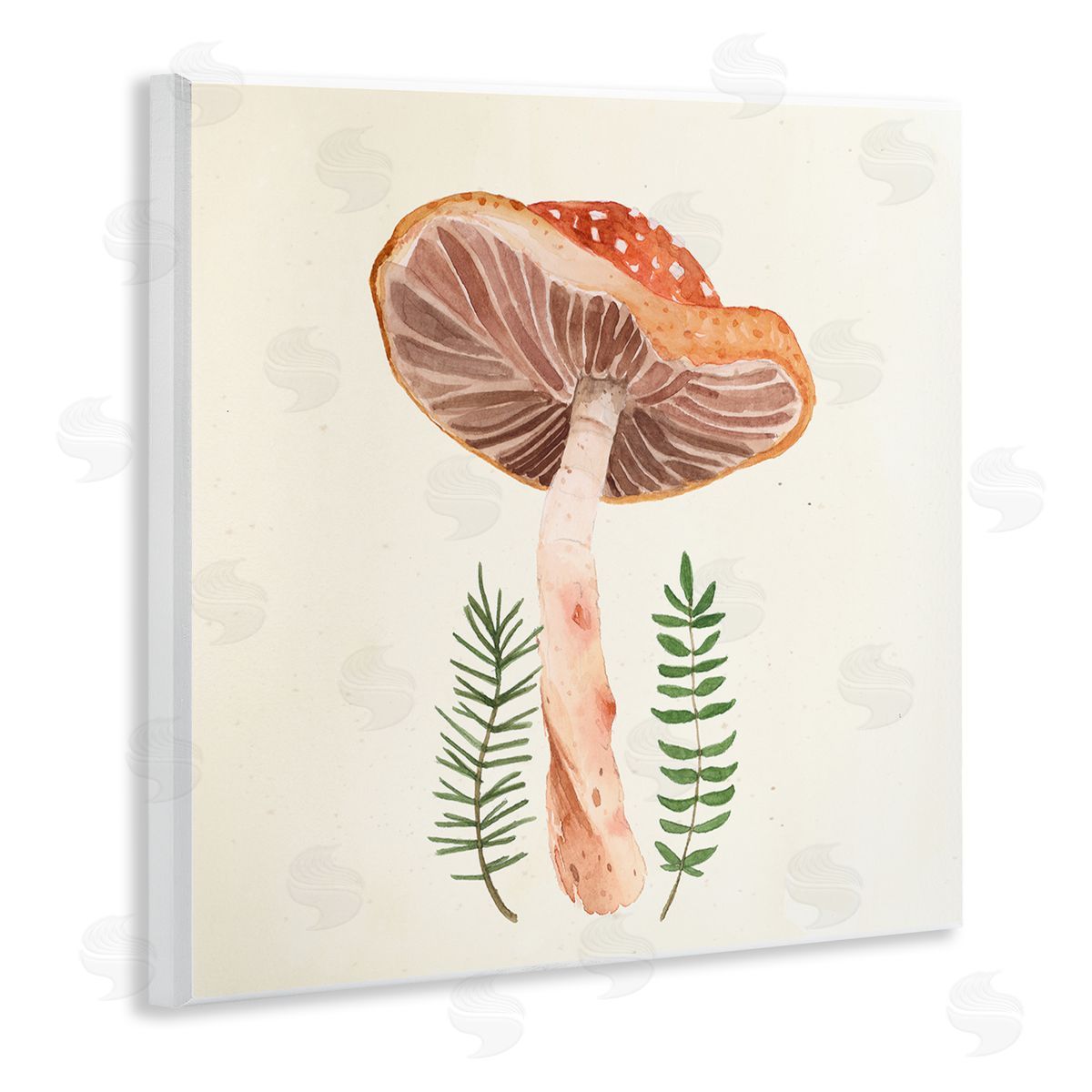Lucca Sheppard Cottage Mushroom Forest Plants Wooden Wall Plaque Art Print