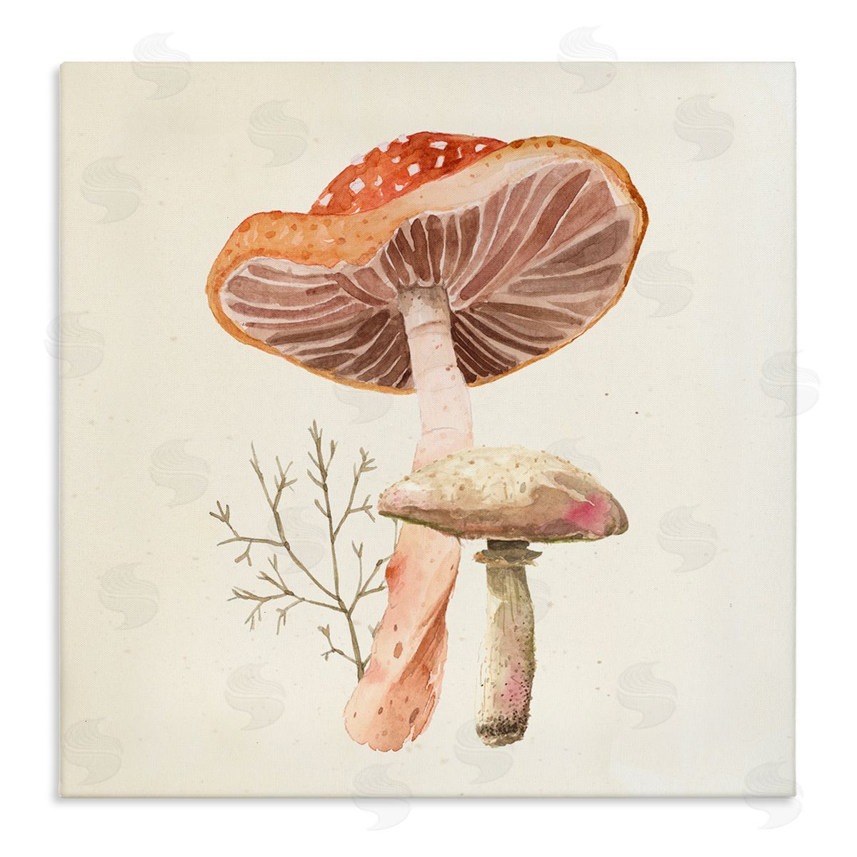 Lucca Sheppard Forest Botanical Woodland Plants Stretched Canvas Wall Art Print