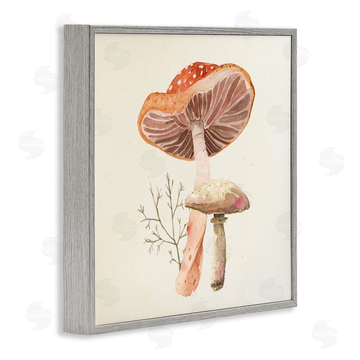Lucca Sheppard Forest Botanical Woodland Plants Gray Framed Glicee Wall Art Print
