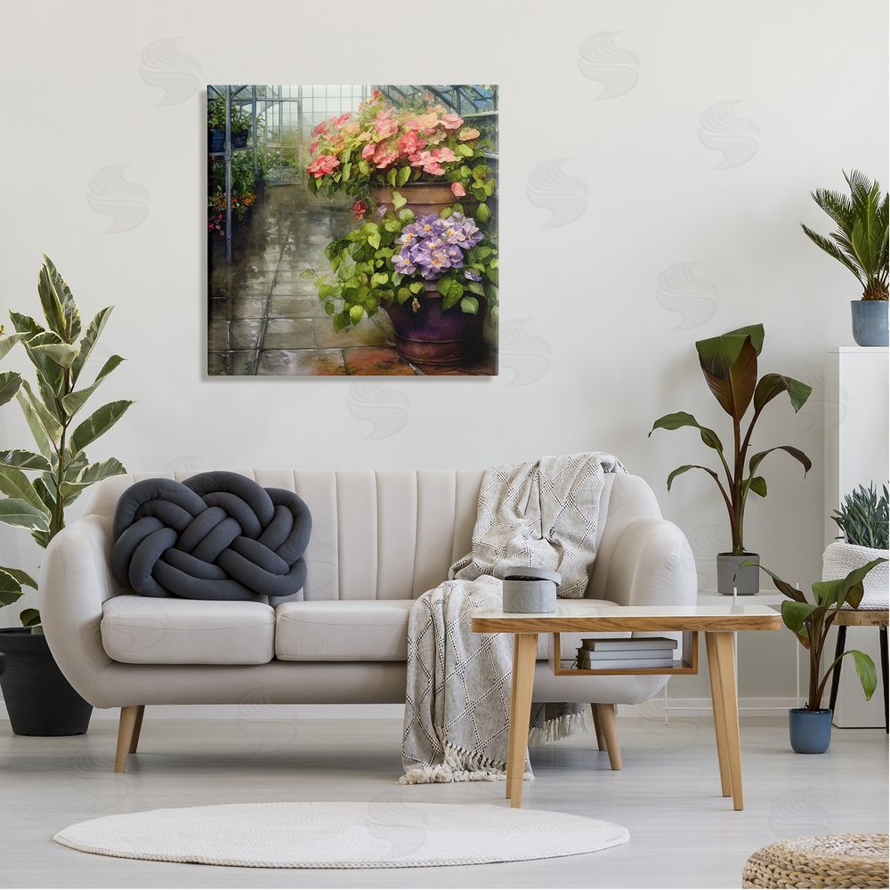 Alpenglow Workshop Spring Blossoms Greenhouse Garden Canvas Wall Art in Room
