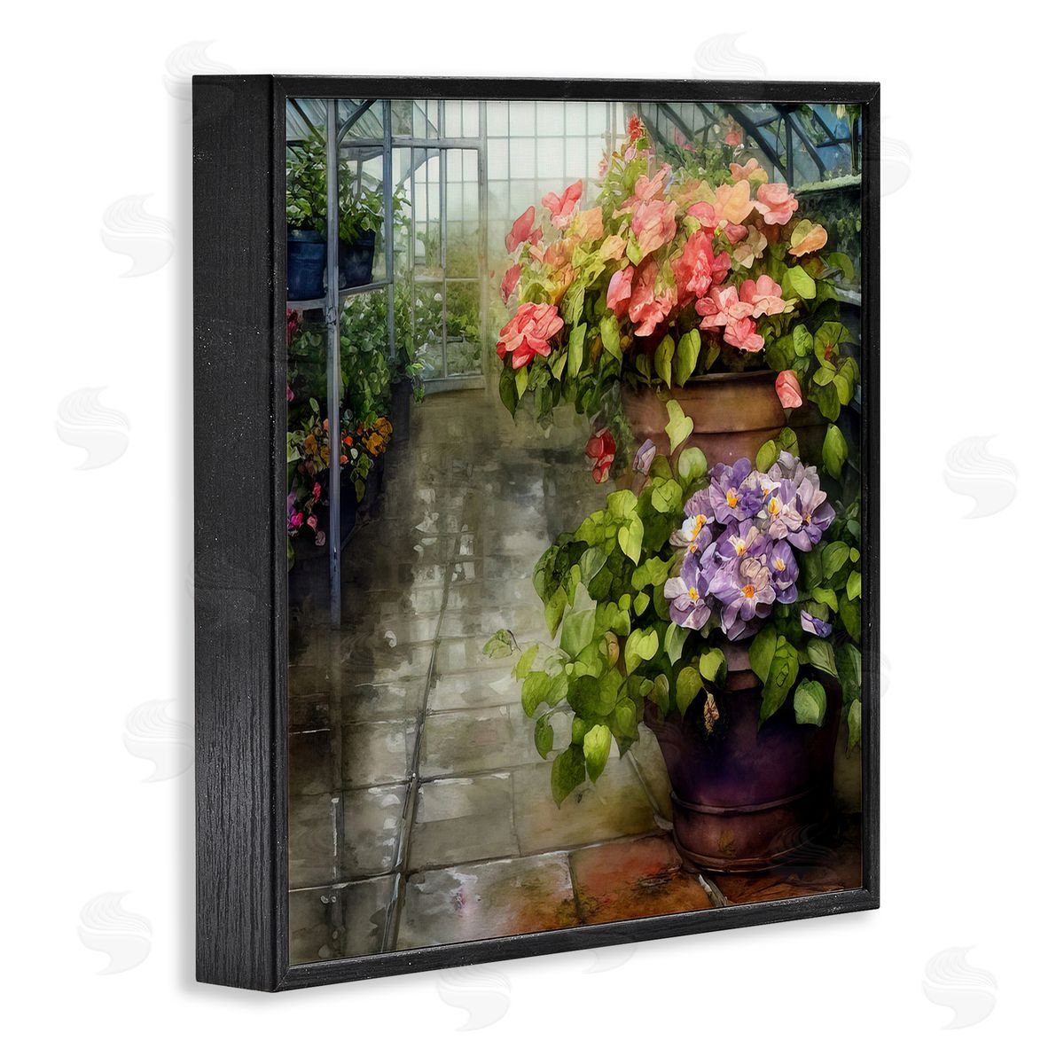 Alpenglow Workshop Spring Blossoms Greenhouse Garden Black Framed Glicee Wall Art Print