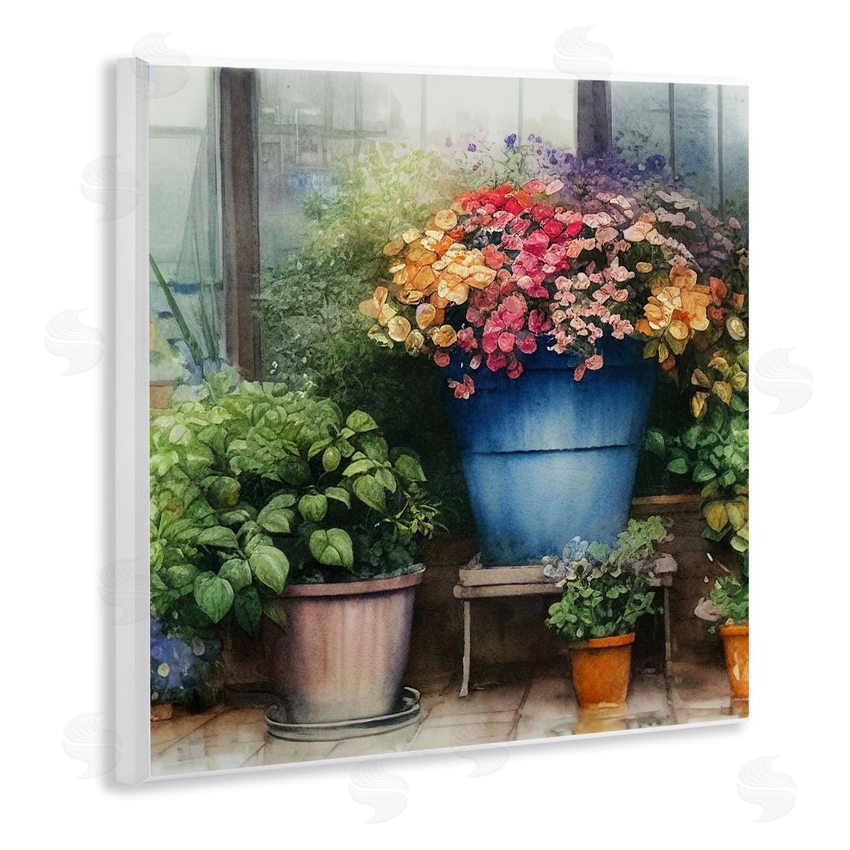 Alpenglow Workshop Blooming Flowers Vivid Garden Wooden Wall Plaque Art Print