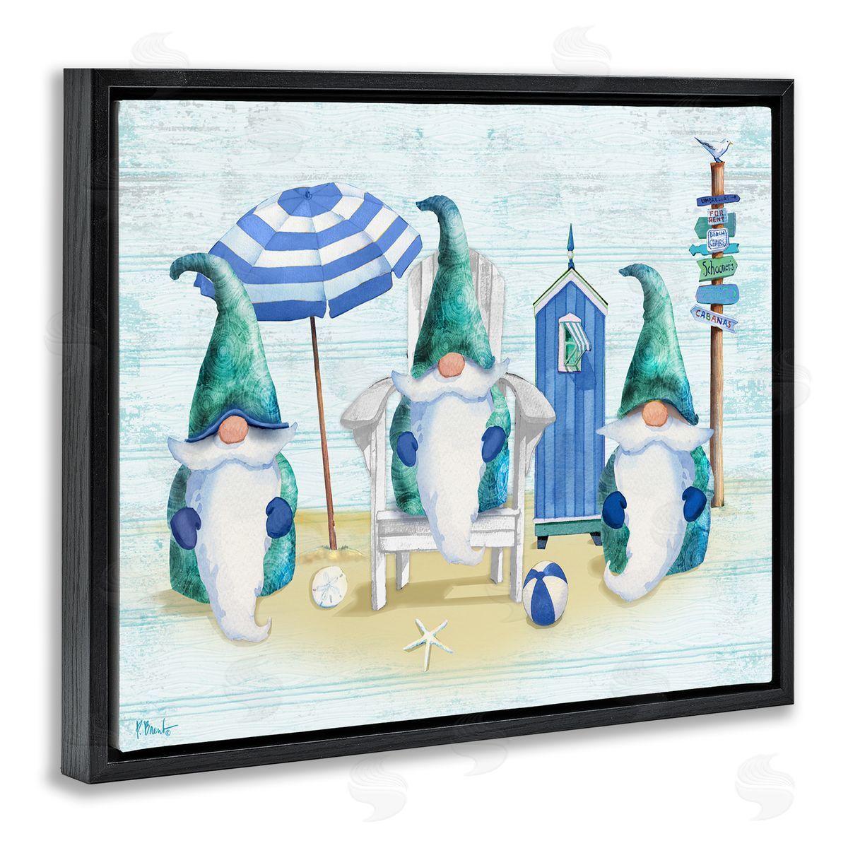 Paul Brent Nautical Beach Gnome Trio 