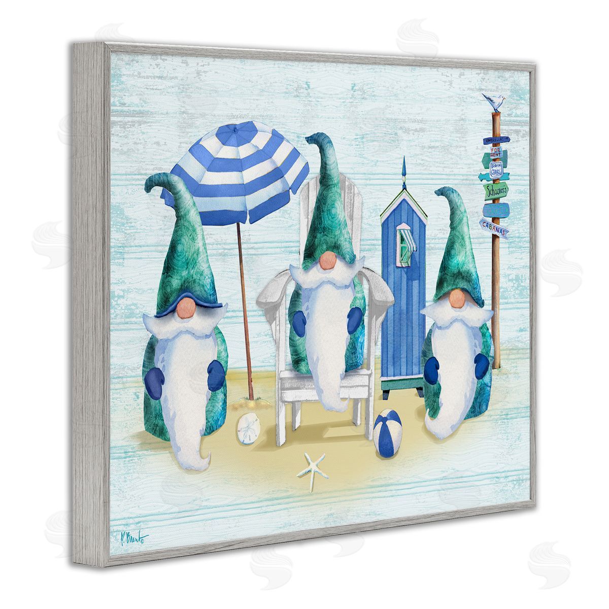 Paul Brent Nautical Beach Gnome Trio 