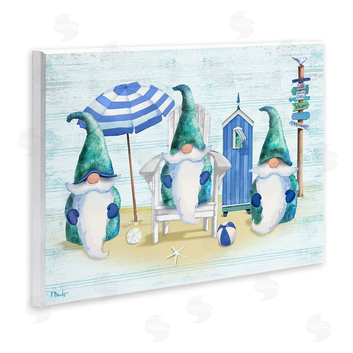 Paul Brent Nautical Beach Gnome Trio 