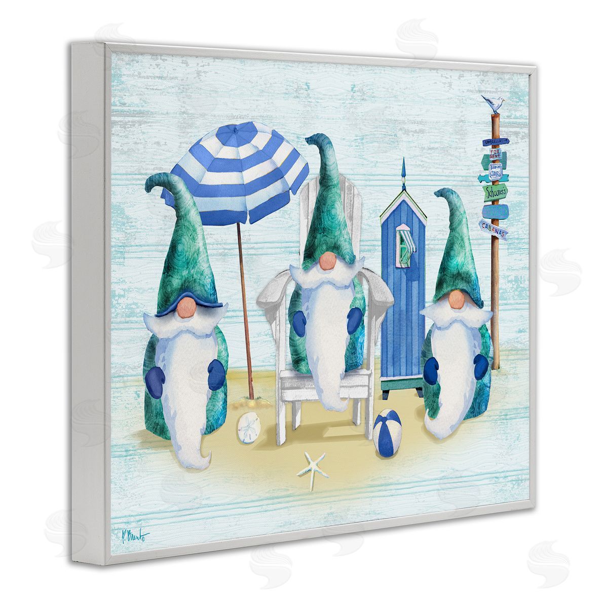 Paul Brent Nautical Beach Gnome Trio 