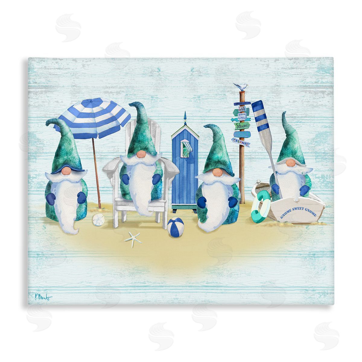 Paul Brent Gnome Family Nautical Scene