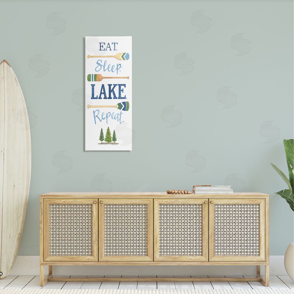 Deb Strain Eat Sleep Lake Repeat Oars Phrase