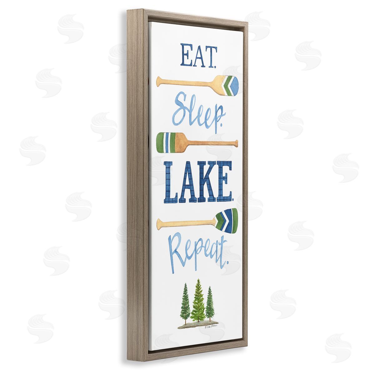 Deb Strain Eat Sleep Lake Repeat Oars Phrase