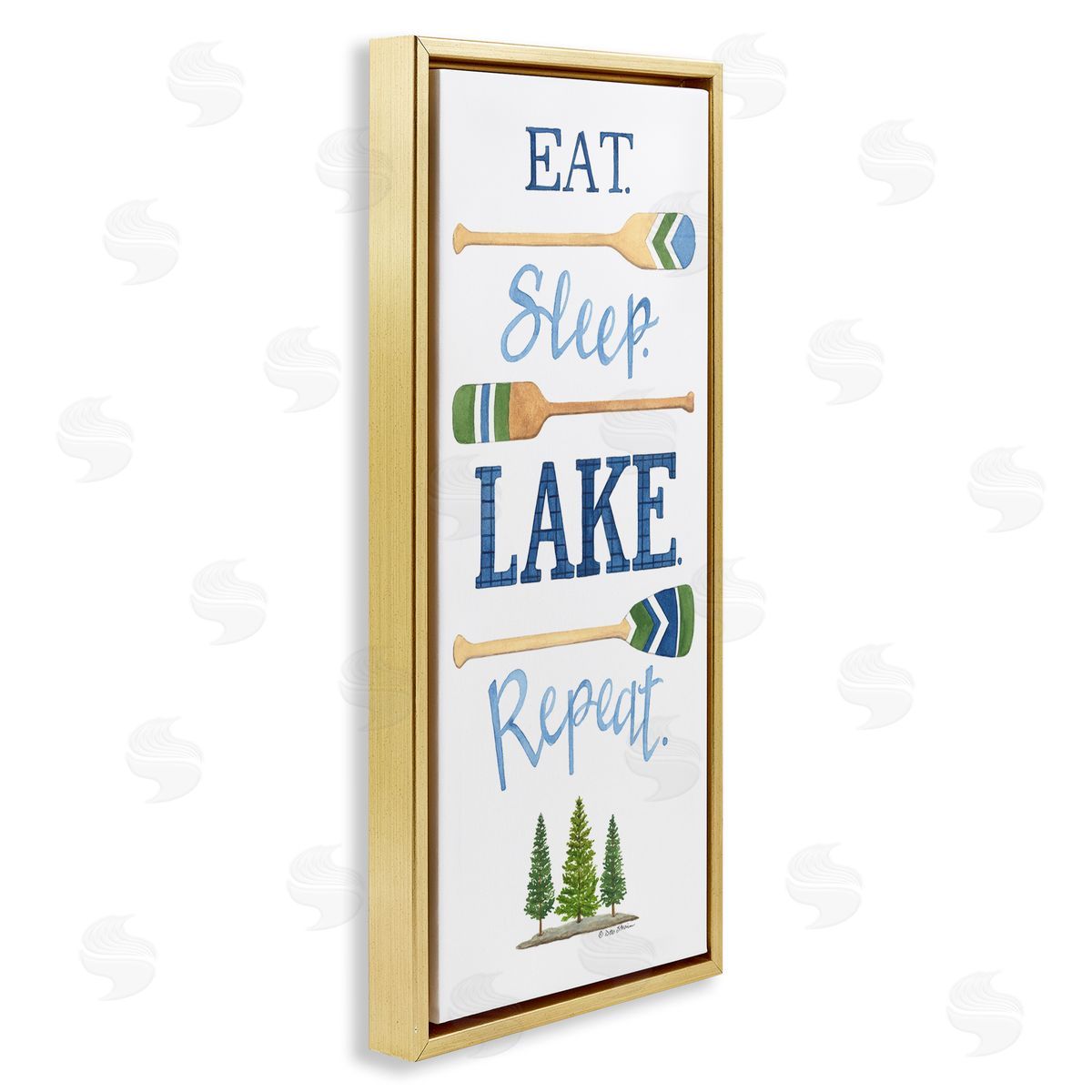 Deb Strain Eat Sleep Lake Repeat Oars Phrase