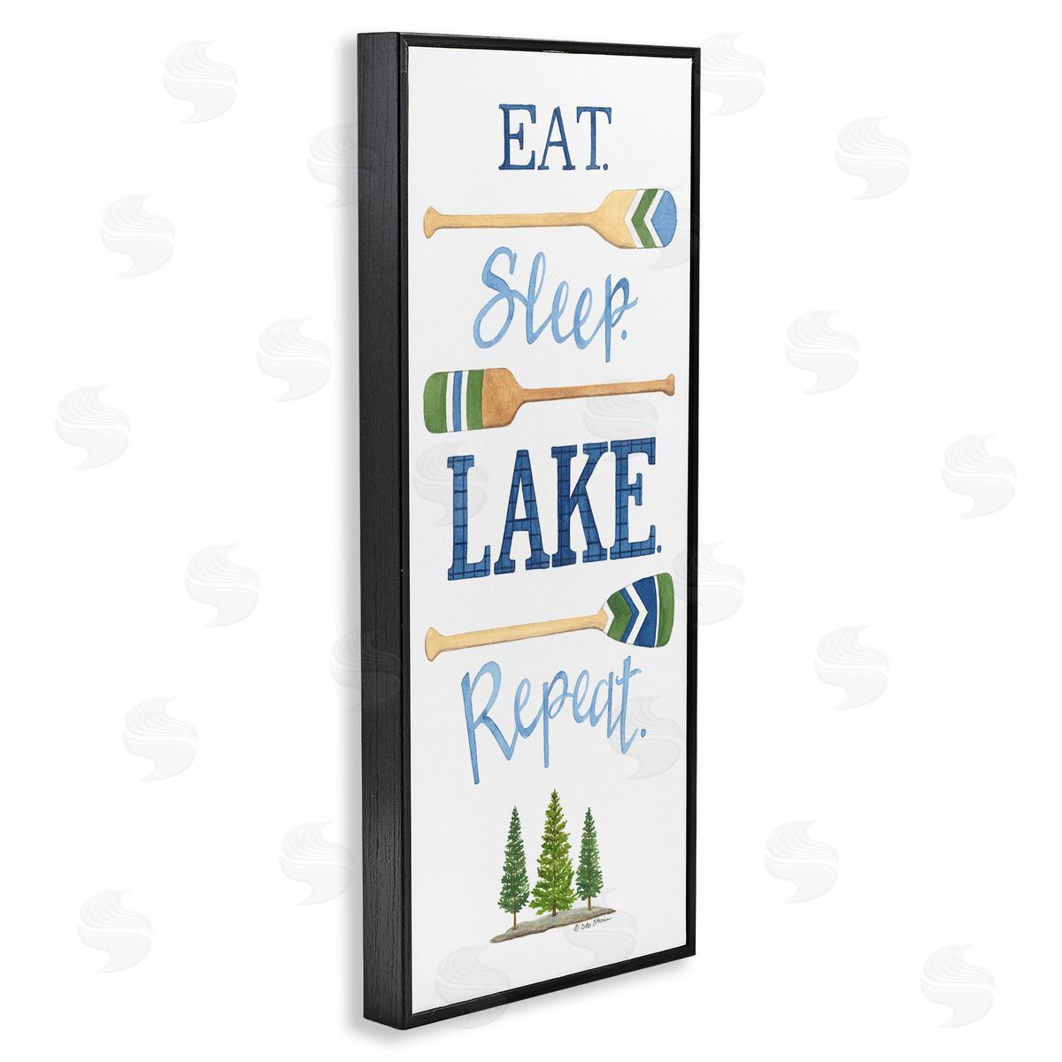 Deb Strain Eat Sleep Lake Repeat Oars Phrase