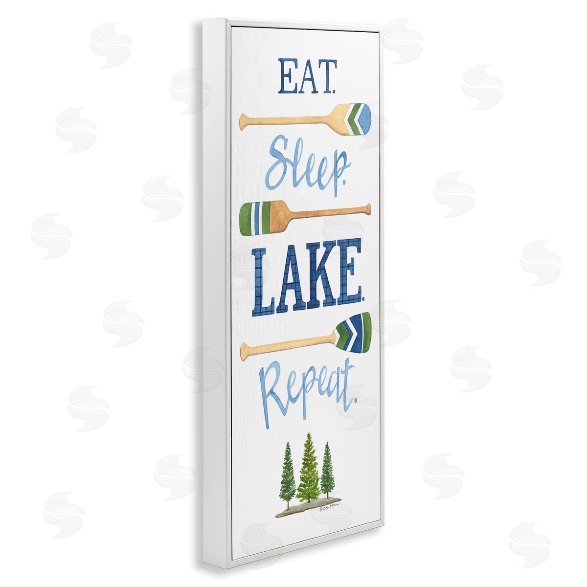 Deb Strain Eat Sleep Lake Repeat Oars Phrase