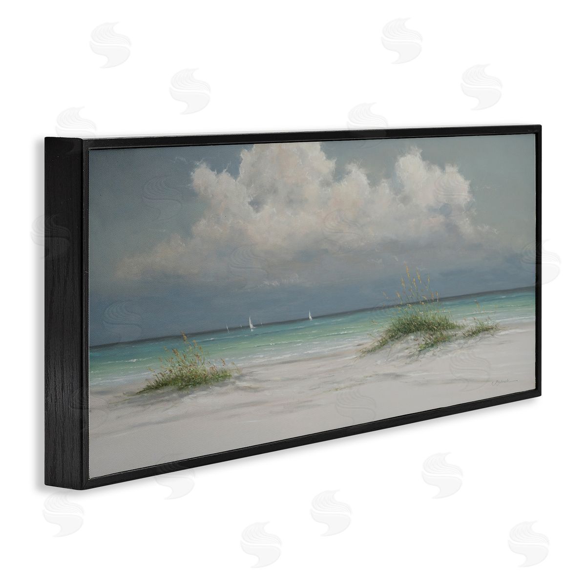 Martin Figlinski Puffy Clouds Beach Sailboats