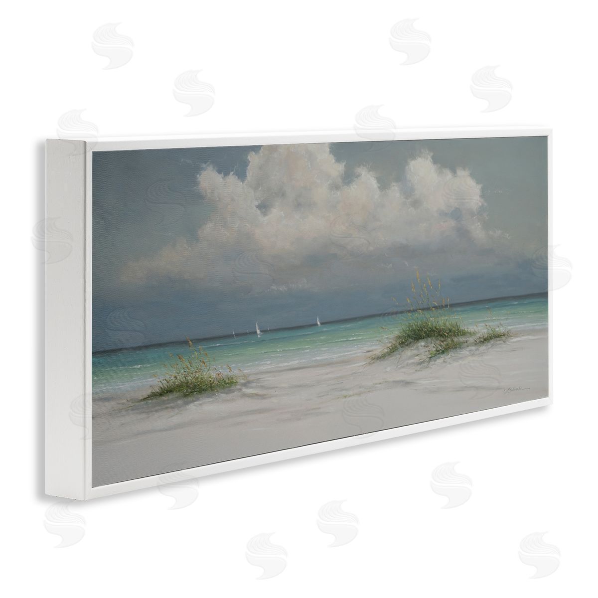 Martin Figlinski Puffy Clouds Beach Sailboats