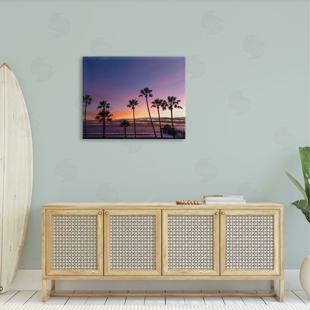 Jeff Poe Photography Vivid Sunset Palm Trees Horizon