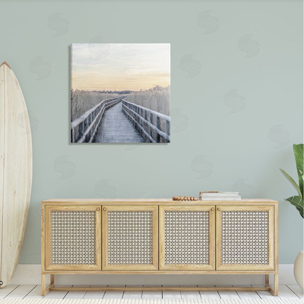 Kim Allen Boardwalk Reeds Rural Path  Canvas Wall Art in Room