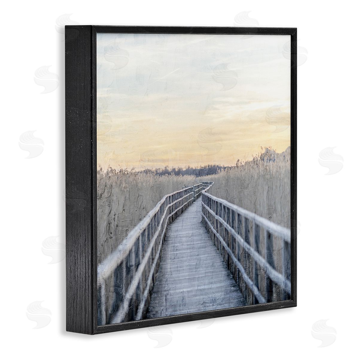 Kim Allen Boardwalk Reeds Rural Path  Black Framed Glicee Wall Art Print