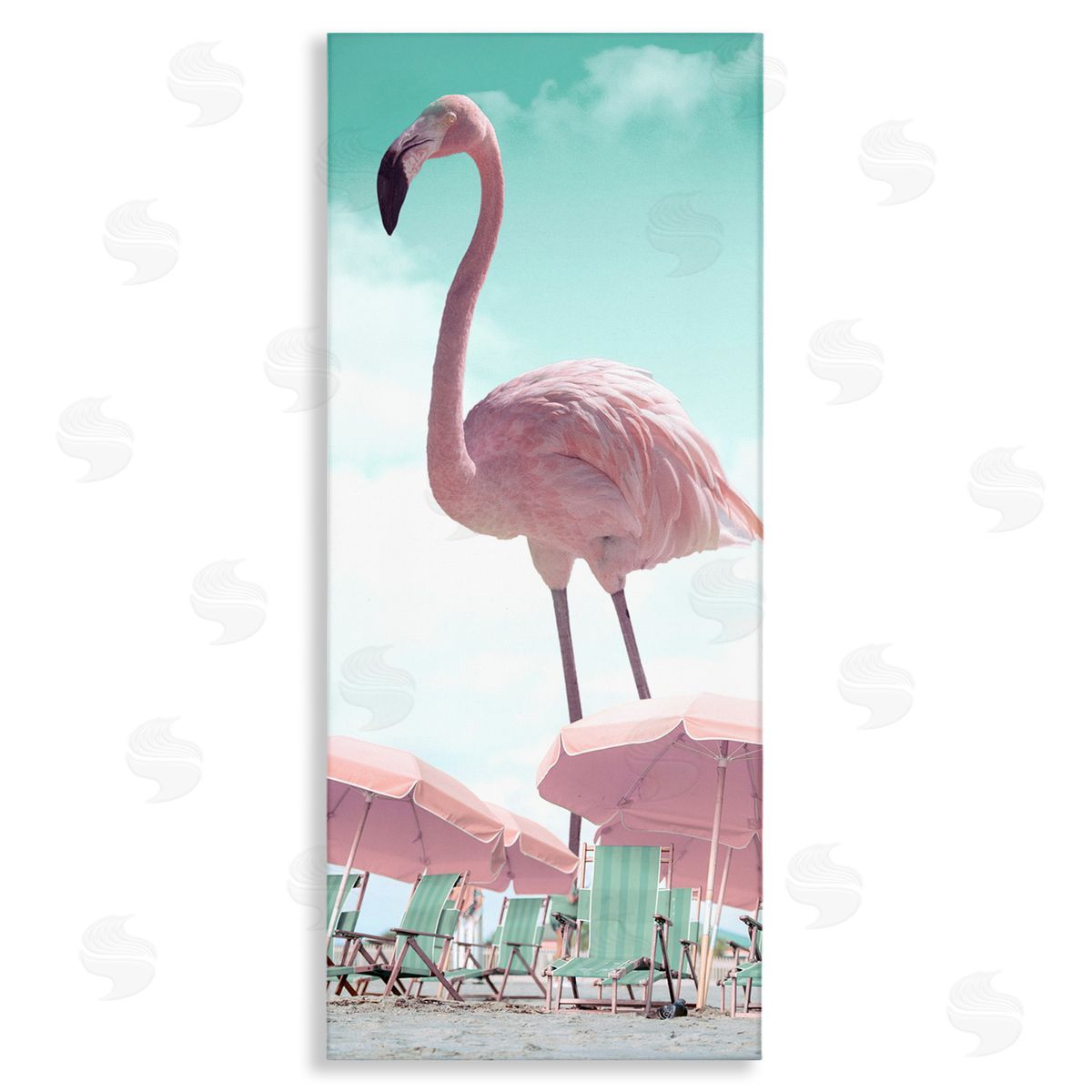 Ziwei Li Giant Flamingo Pastel Beach Scene