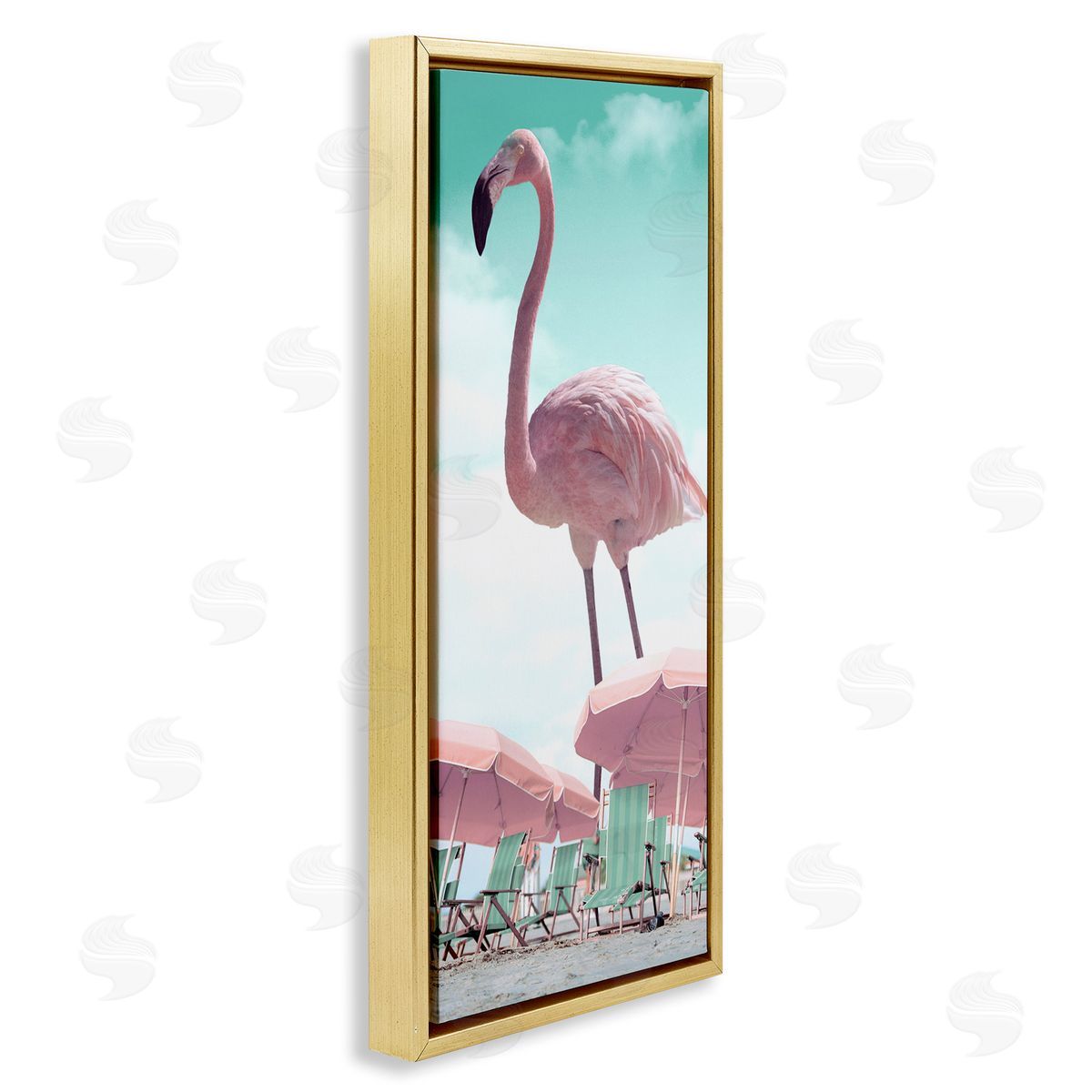 Ziwei Li Giant Flamingo Pastel Beach Scene