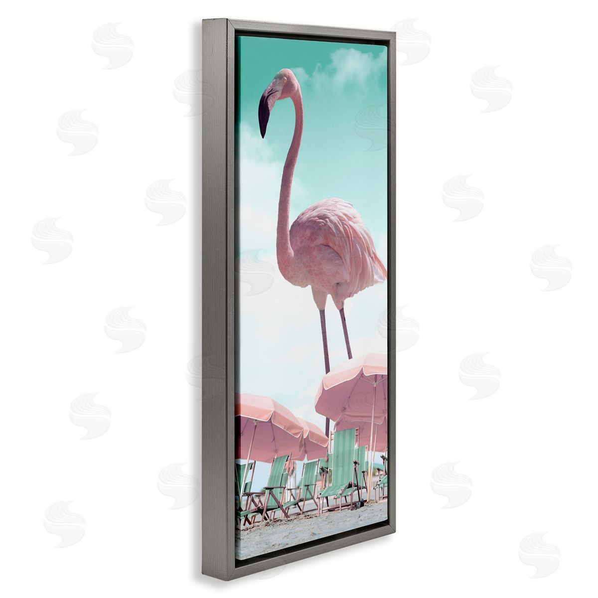 Ziwei Li Giant Flamingo Pastel Beach Scene