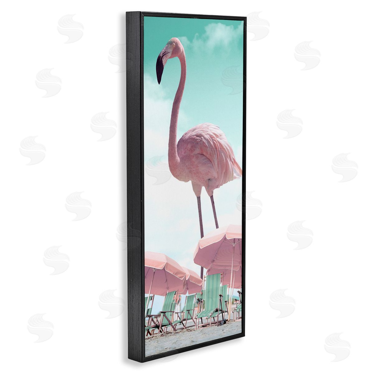 Ziwei Li Giant Flamingo Pastel Beach Scene