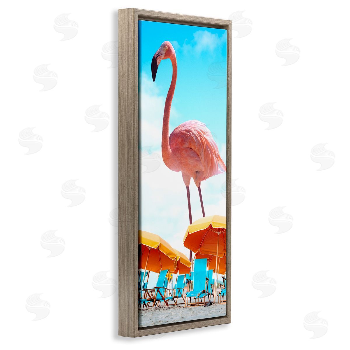 Ziwei Li Giant Tropical Flamingo Beach