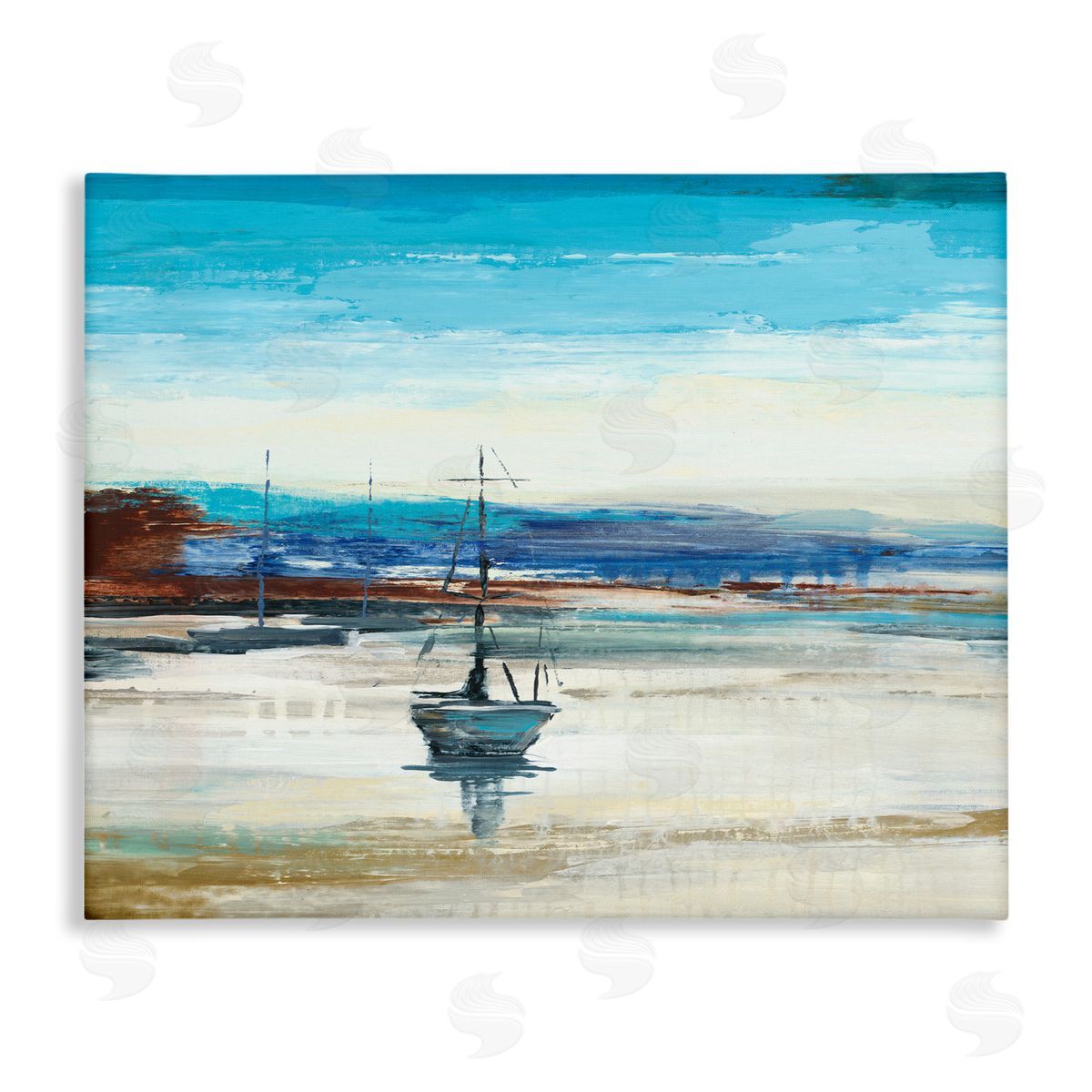 Liz Jardine Abstract Boat Sea Reflection