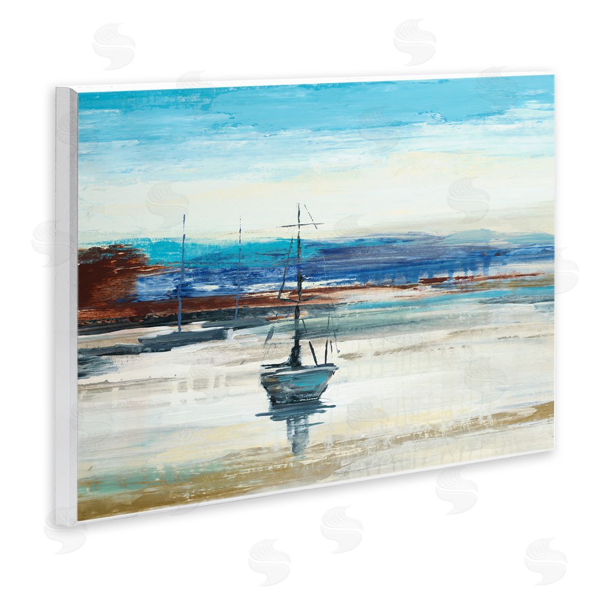 Liz Jardine Abstract Boat Sea Reflection