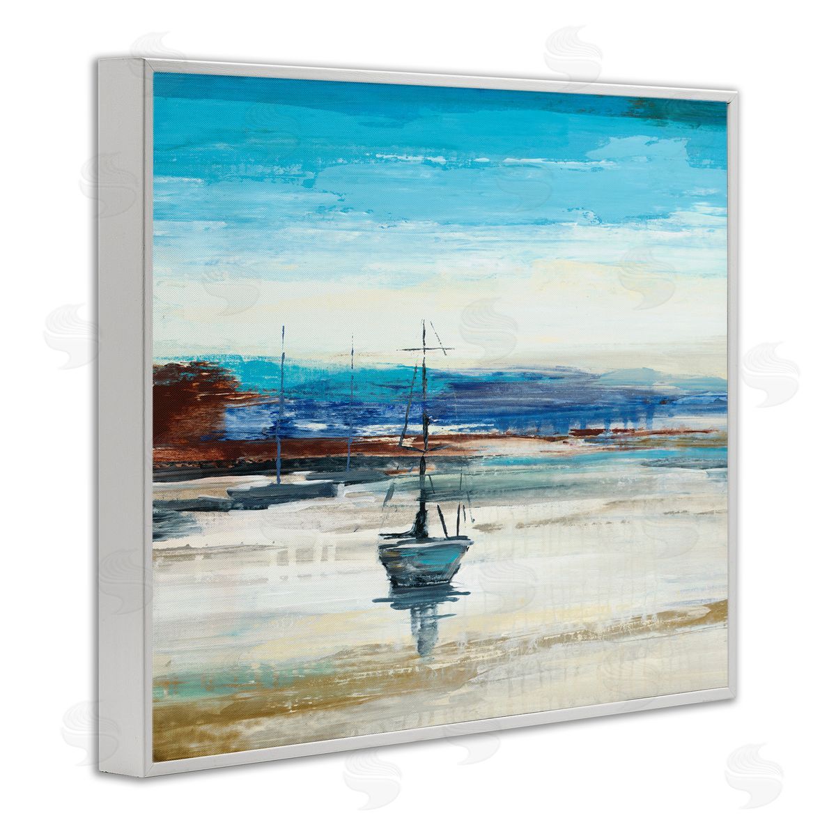 Liz Jardine Abstract Boat Sea Reflection