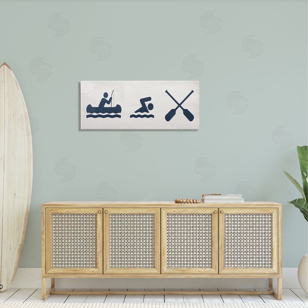 Stupell Studio Lake Water Activities Sign