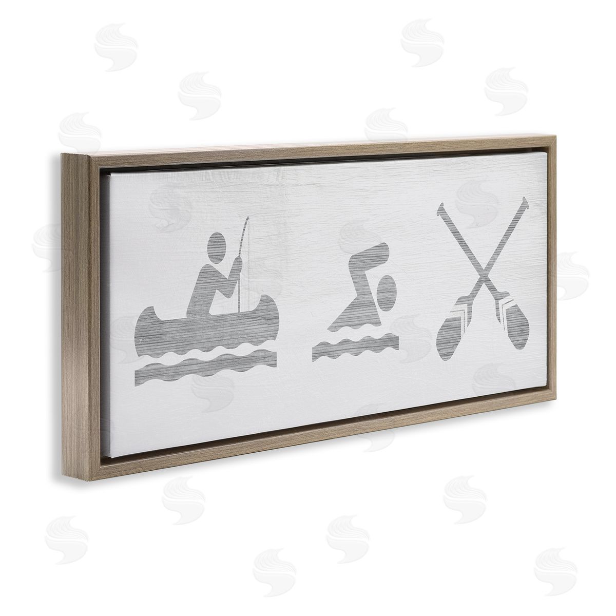 Stupell Studio Canoe Swimming Lake Sign