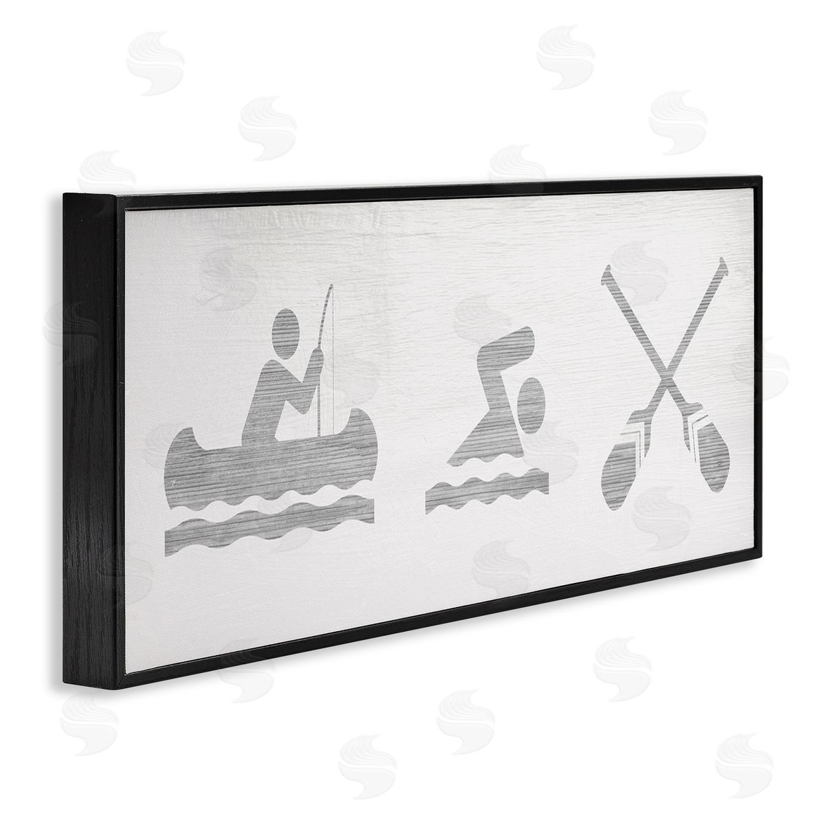 Stupell Studio Canoe Swimming Lake Sign