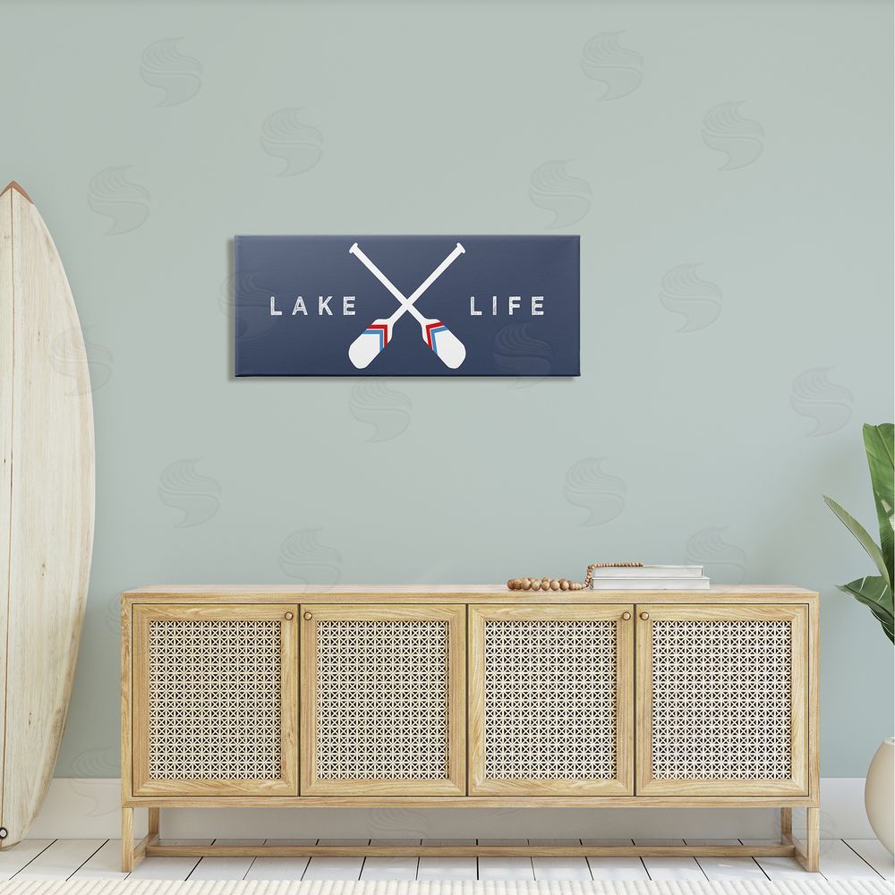 Stupell Studio Lake Life Striped Oars