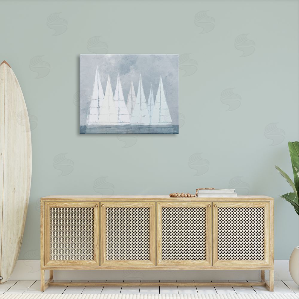 Dan Meneely Modern Geometric Sailboats Floating