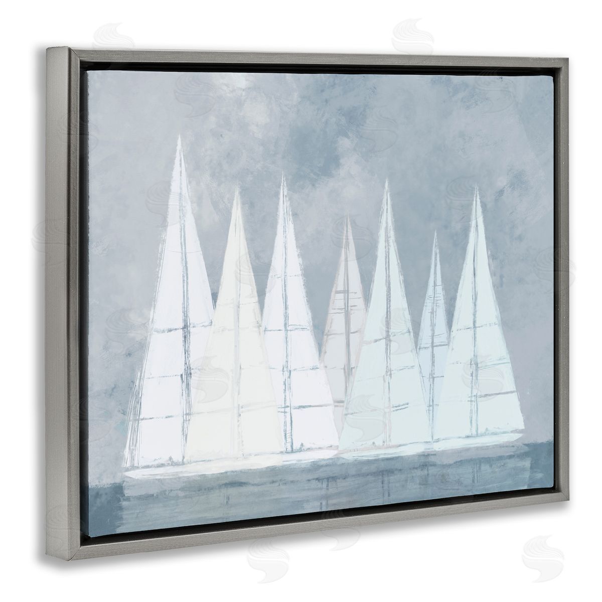 Dan Meneely Modern Geometric Sailboats Floating