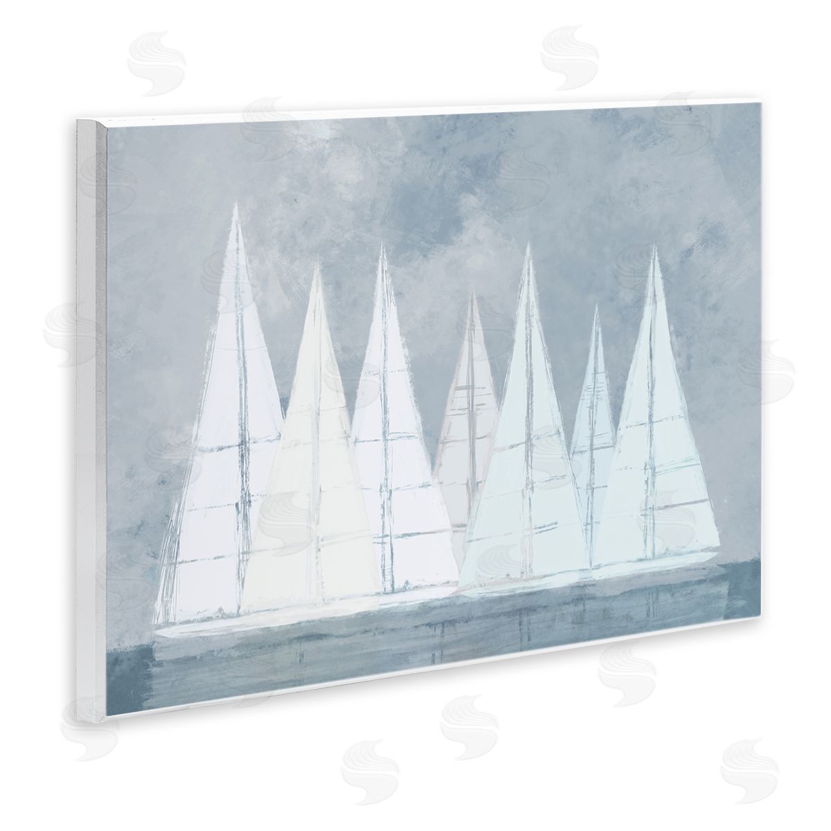 Dan Meneely Modern Geometric Sailboats Floating