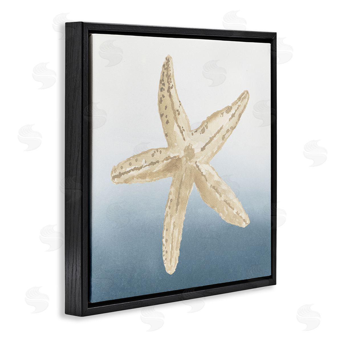 Lucille Price Summer Beach Life Starfish Black Floating Frame Canvas Wall Art Print