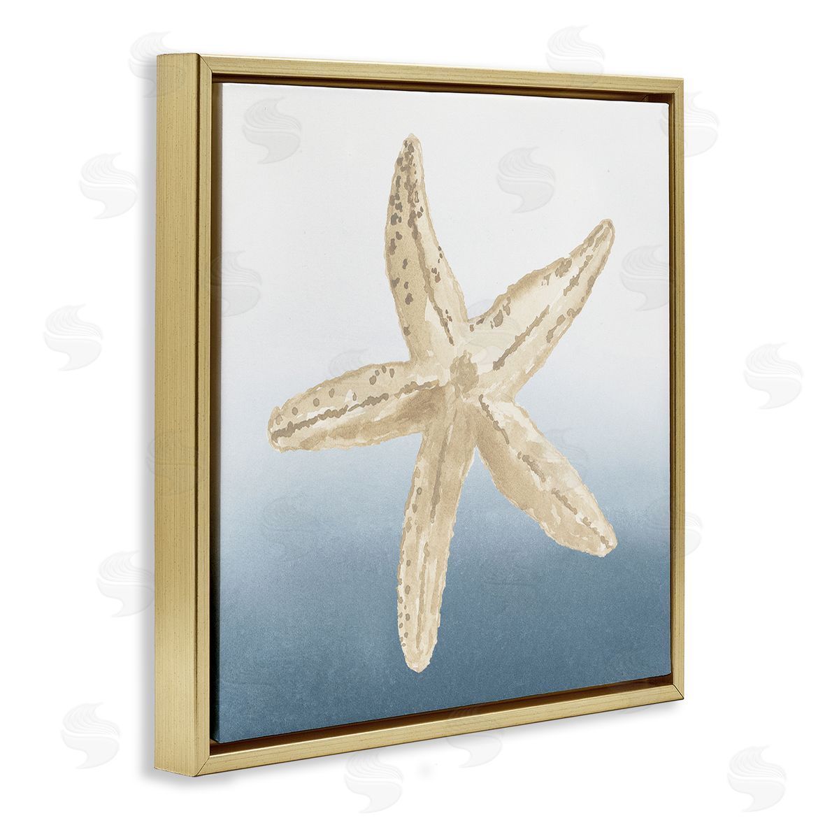 Lucille Price Summer Beach Life Starfish Gold Floating Frame Canvas Wall Art Print