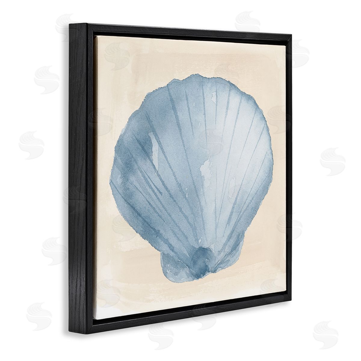 Lucille Price Sea Life Clamshell Composition Black Floating Frame Canvas Wall Art Print