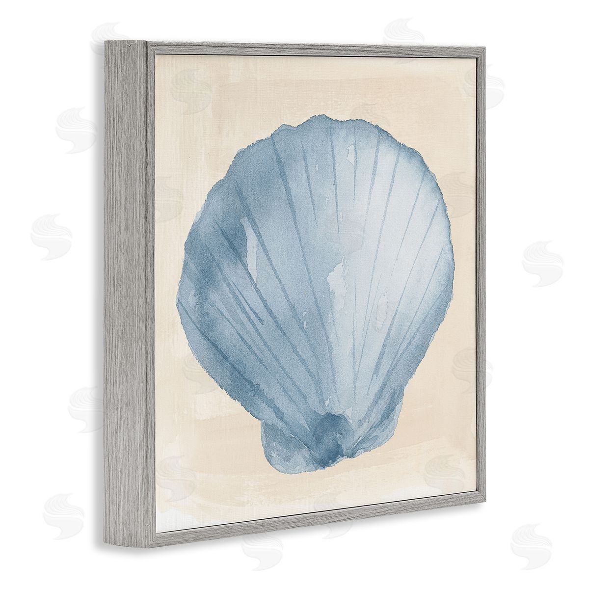 Lucille Price Sea Life Clamshell Composition Gray Framed Glicee Wall Art Print